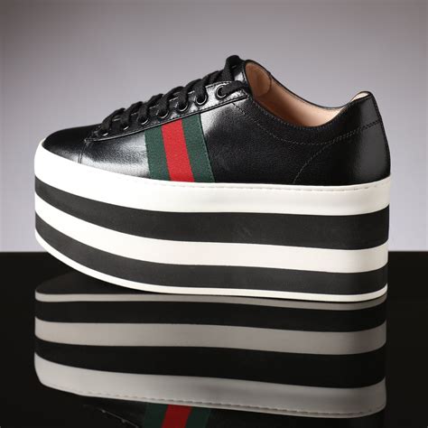 gucci women platfom sneaker|gucci platform sneakers outfit.